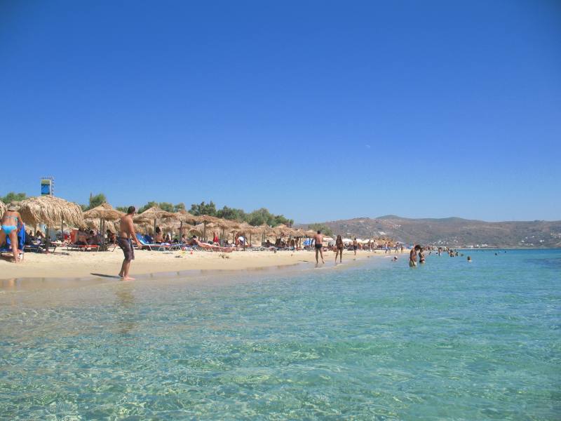 Plaka Beach in Naxos